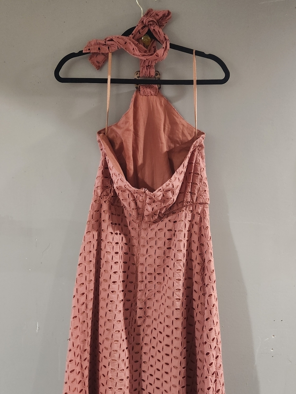 NWT Asos Maxi Summer Dress Pink Halter Top Full Skirt Size 6 - Picture 5 of 7